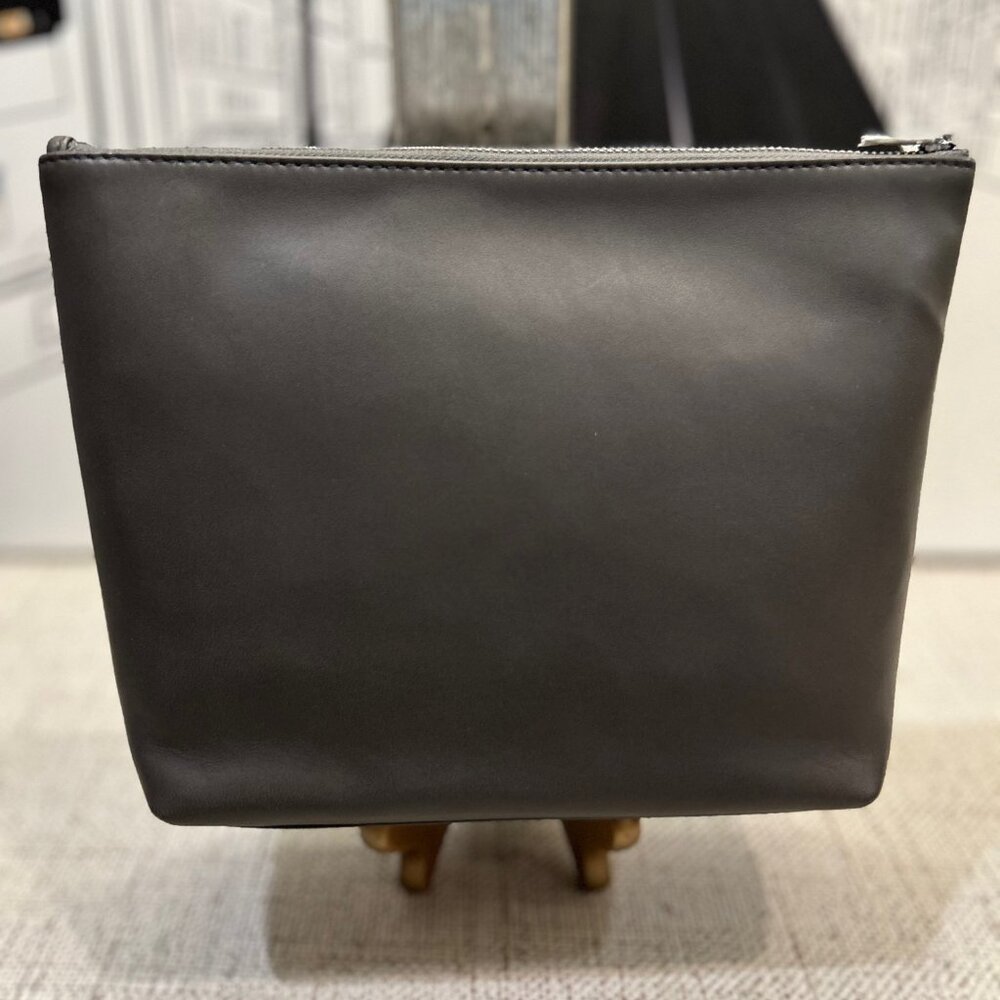 Theory Dark Sojourn Washed Leather Pouch/Clutch - Picture 2 of 8